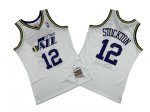 NBA 12 Stockton Utah Jazz M&N Maillot blanc